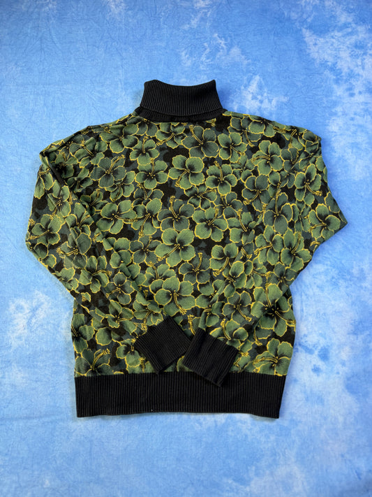 King Louie 2000s Hibiscus Flower Cardigan S