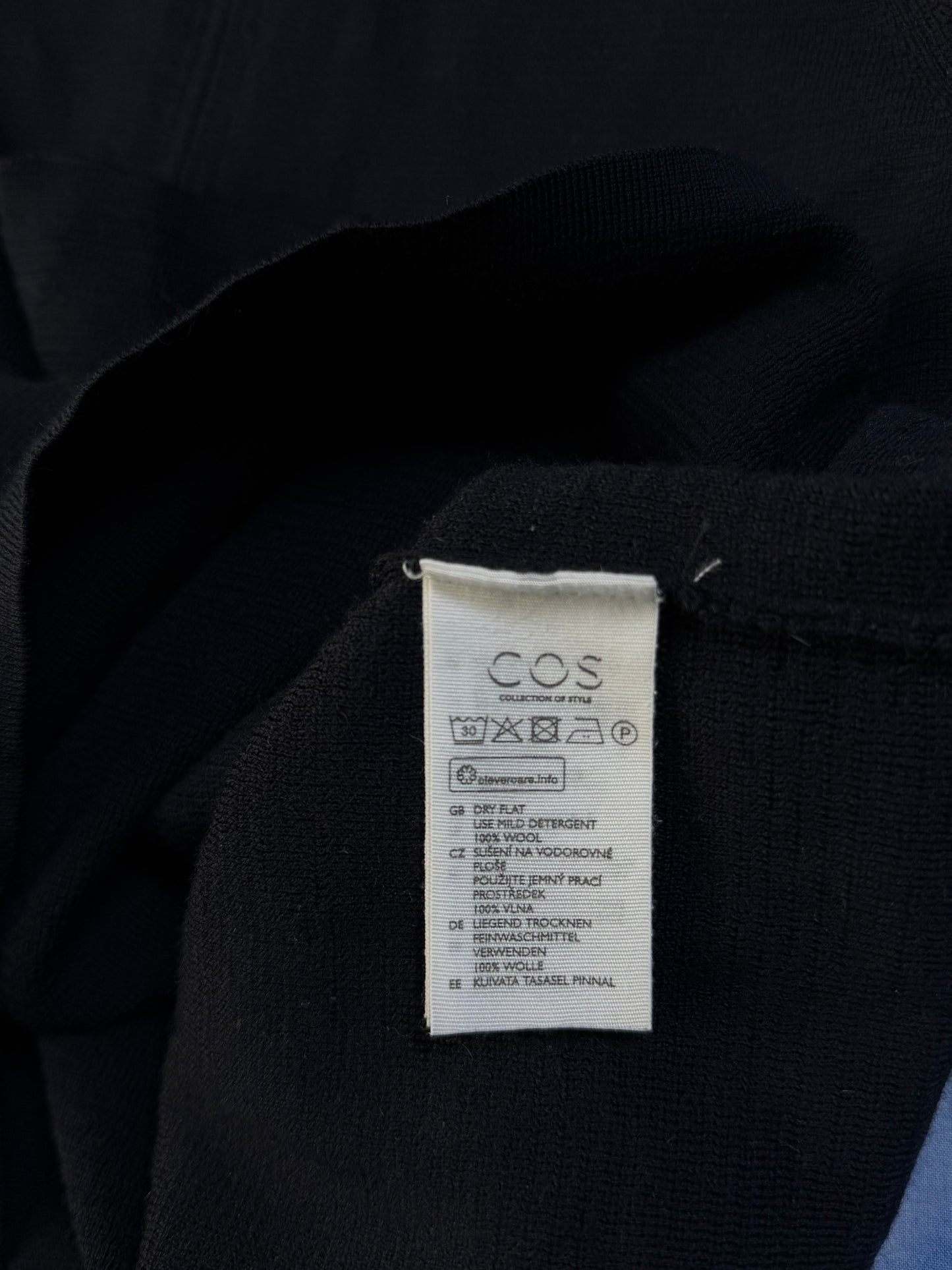 Damski Sweterek Quarter Zip Wełniany COS S