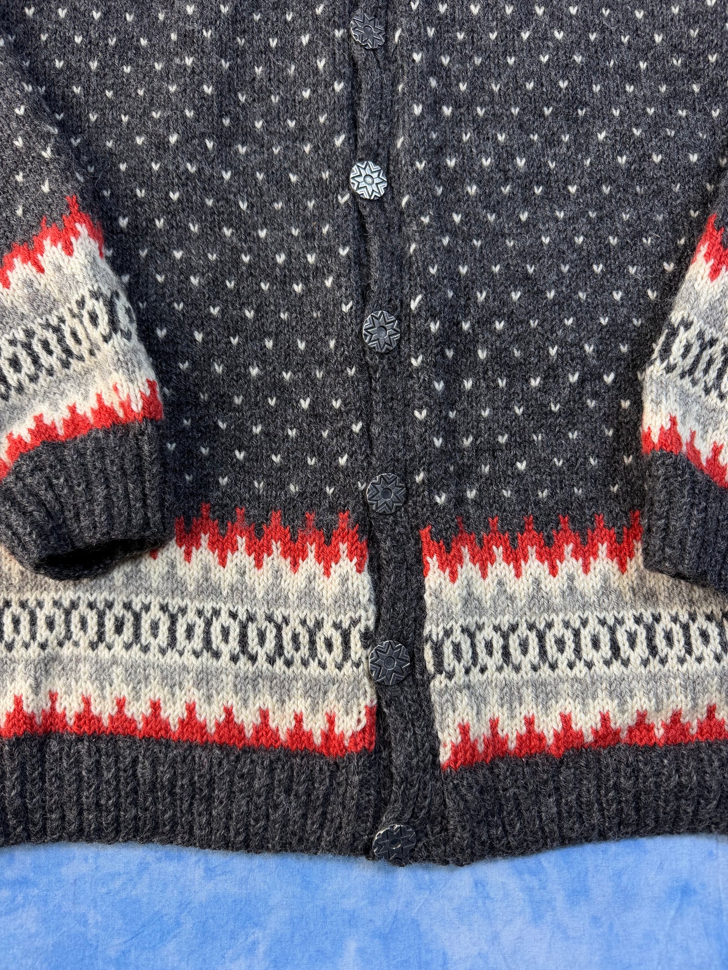 Sweterek Wełniany Brodrene Hallen x Norsk Husflid Handmade 70s/80s L