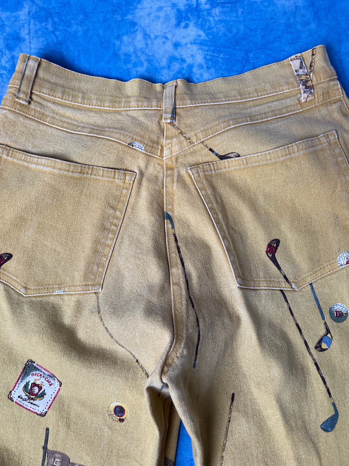 Damskie Dzwony Animal Farm of Copenhagen Golf Print 90s XS/S
