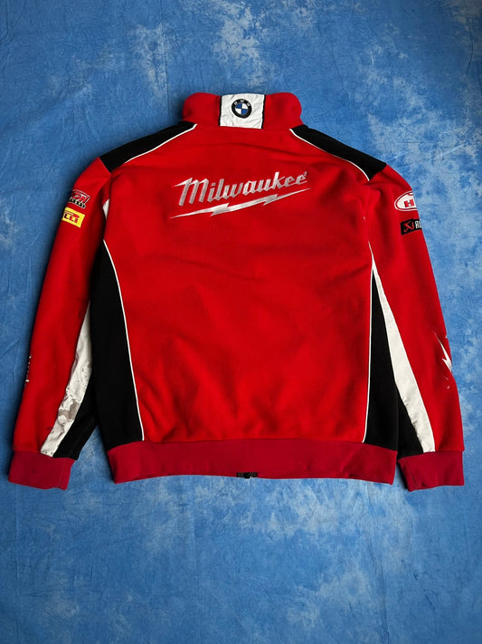 Bluza Zip Polarowa Milwaukee BMW Gulf Pirelli 00s L | Piggy Boxer Vintage Shop