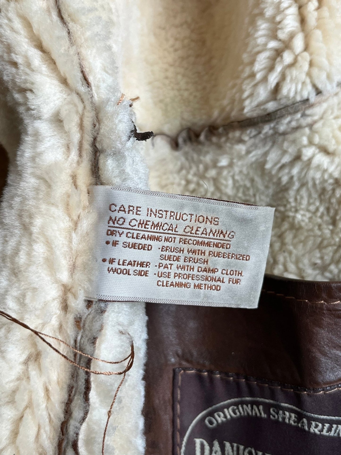 Brązowy Kożuch z Owczej Skóry 80s M | Piggy Boxer Vintage Shop