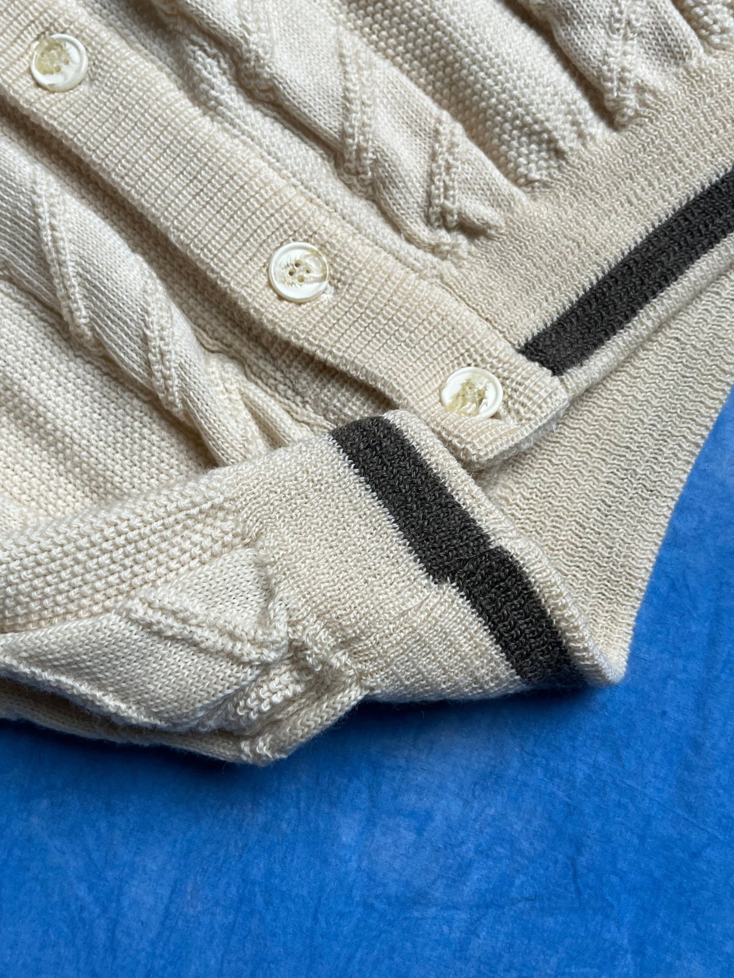 Kardigan Gruby Wełniany Warkocz Carlo Roberto 90s XL | Piggy Boxer Vintage Shop