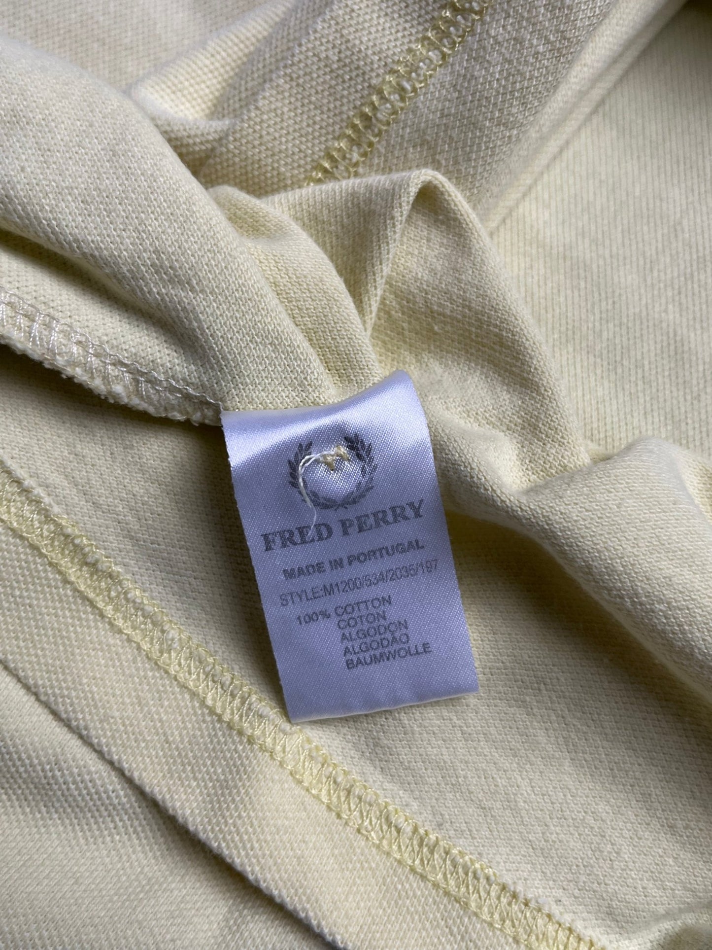 Koszulka Polo Kanarkowa Fred Perry Cotton Pique 90s XL | Piggy Boxer Vintage Shop