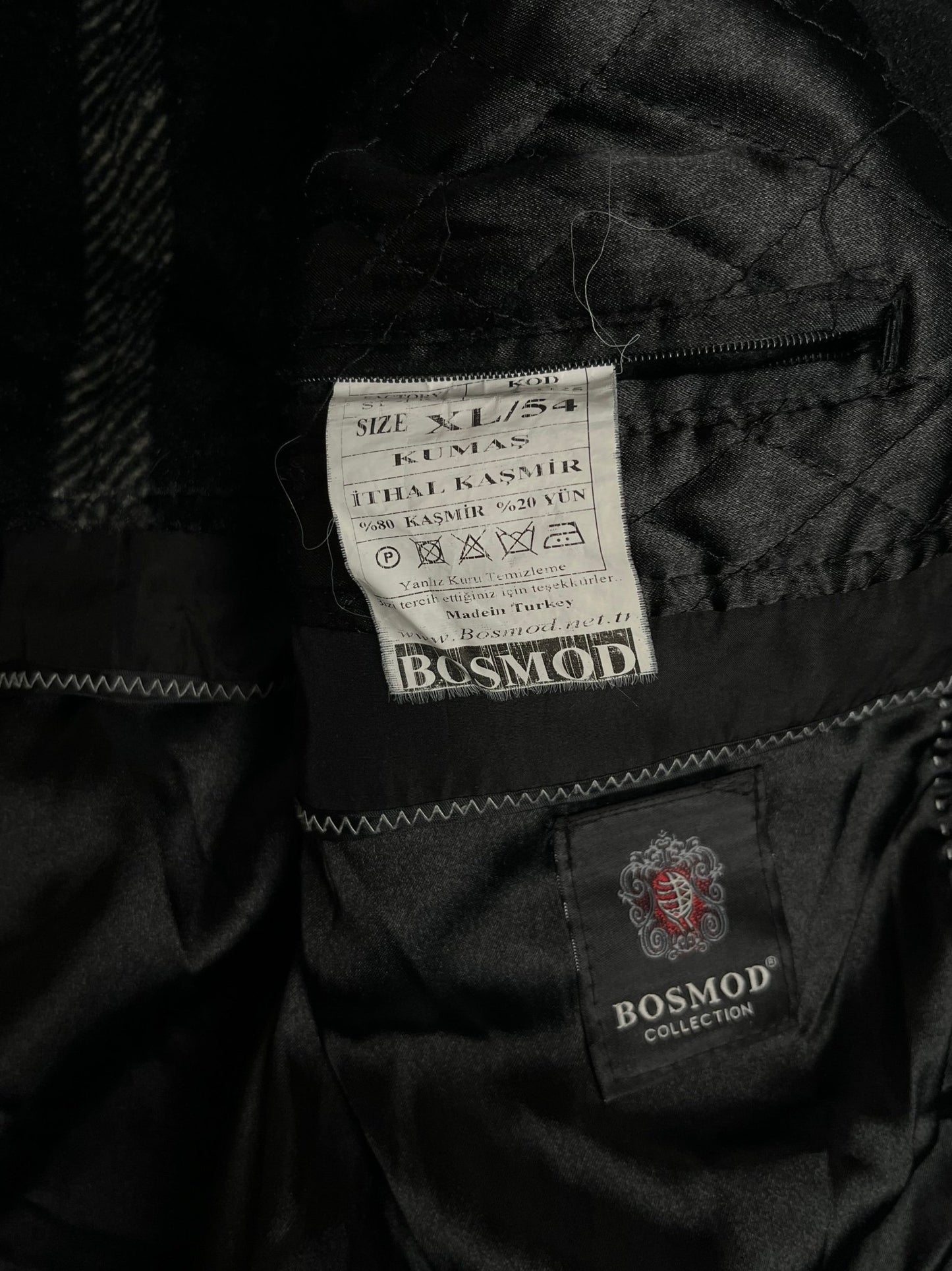 Płaszcz Kaszmirowy Wełniany Bosmod 90s XL | Piggy Boxer Vintage Shop