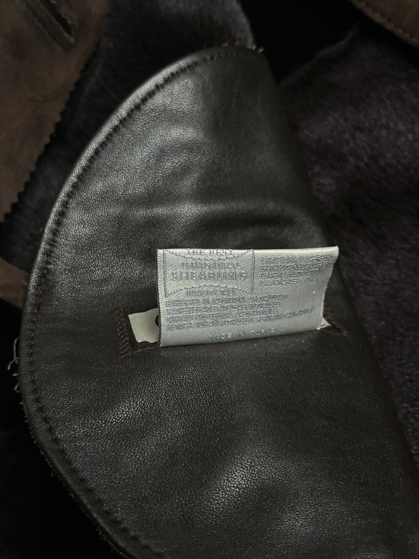 Płaszcz Skórzany Kożuch z Owczej Skóry 90s Oversized | Piggy Boxer Vintage Shop