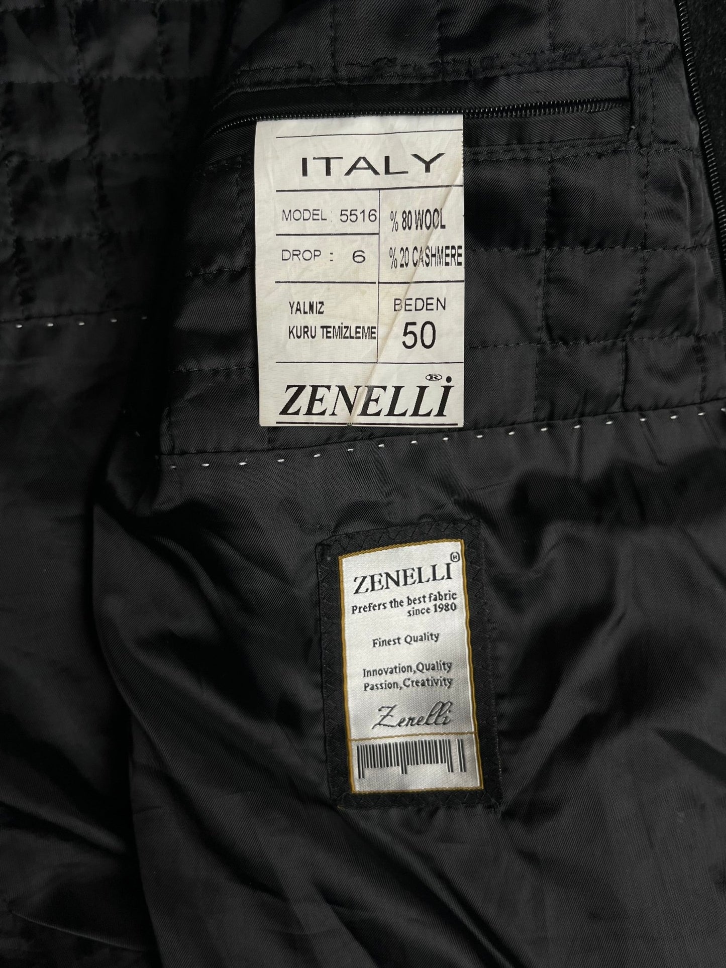 Płaszcz Zenelli Wełniano Kaszmirowy 90s M - L | Piggy Boxer Vintage Shop