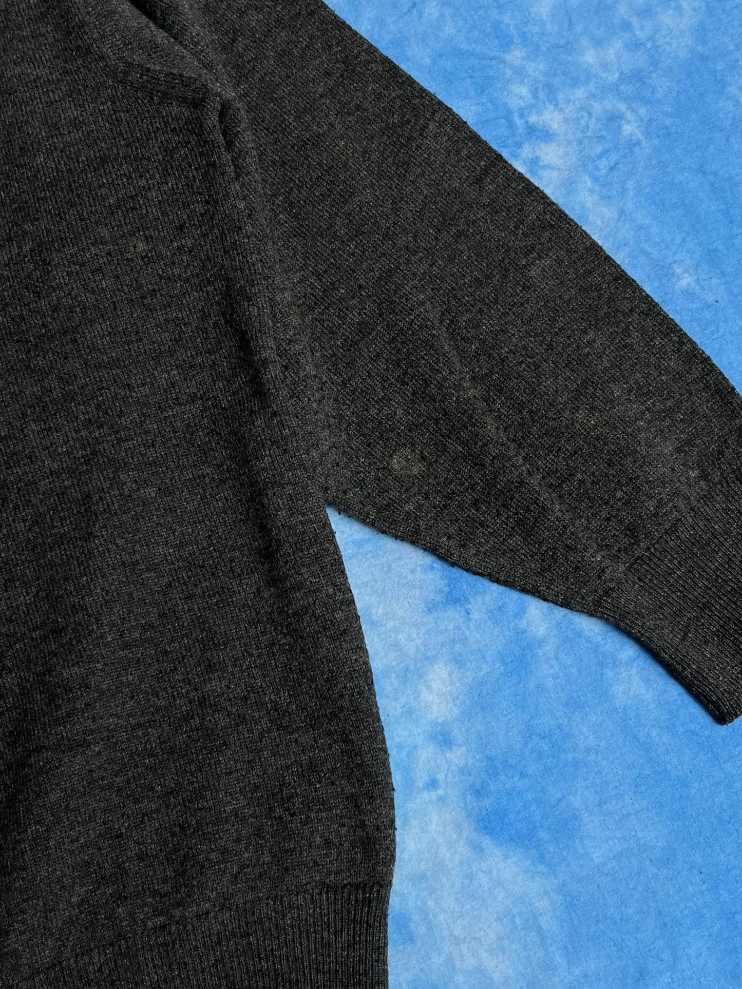 Sweter V - Neck Owcza Wełna Angora Burberrys 90s XL | Piggy Boxer Vintage Shop