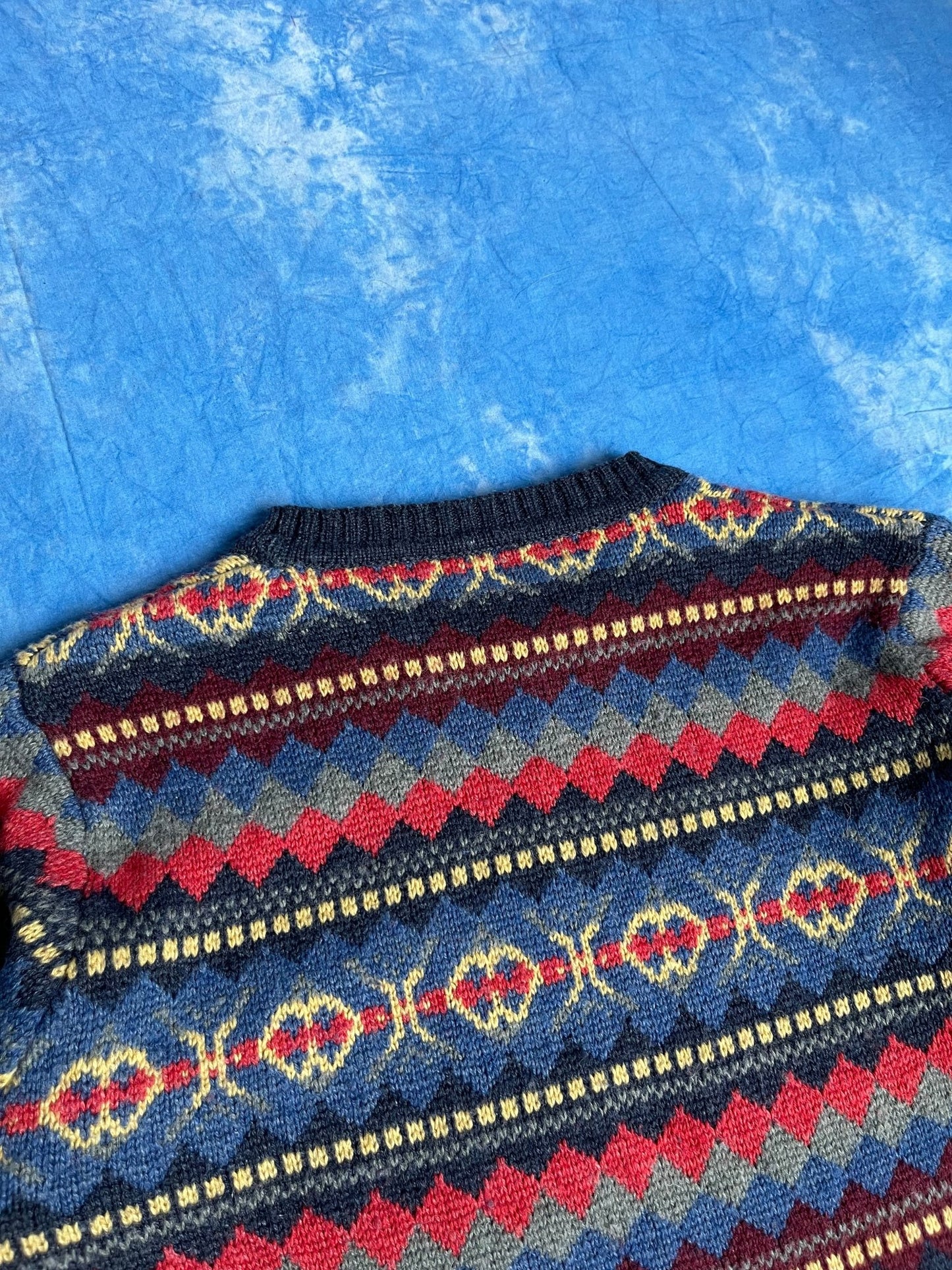 Sweterek Kolorowy Blend Wełniany 90s L | Piggy Boxer Vintage Shop