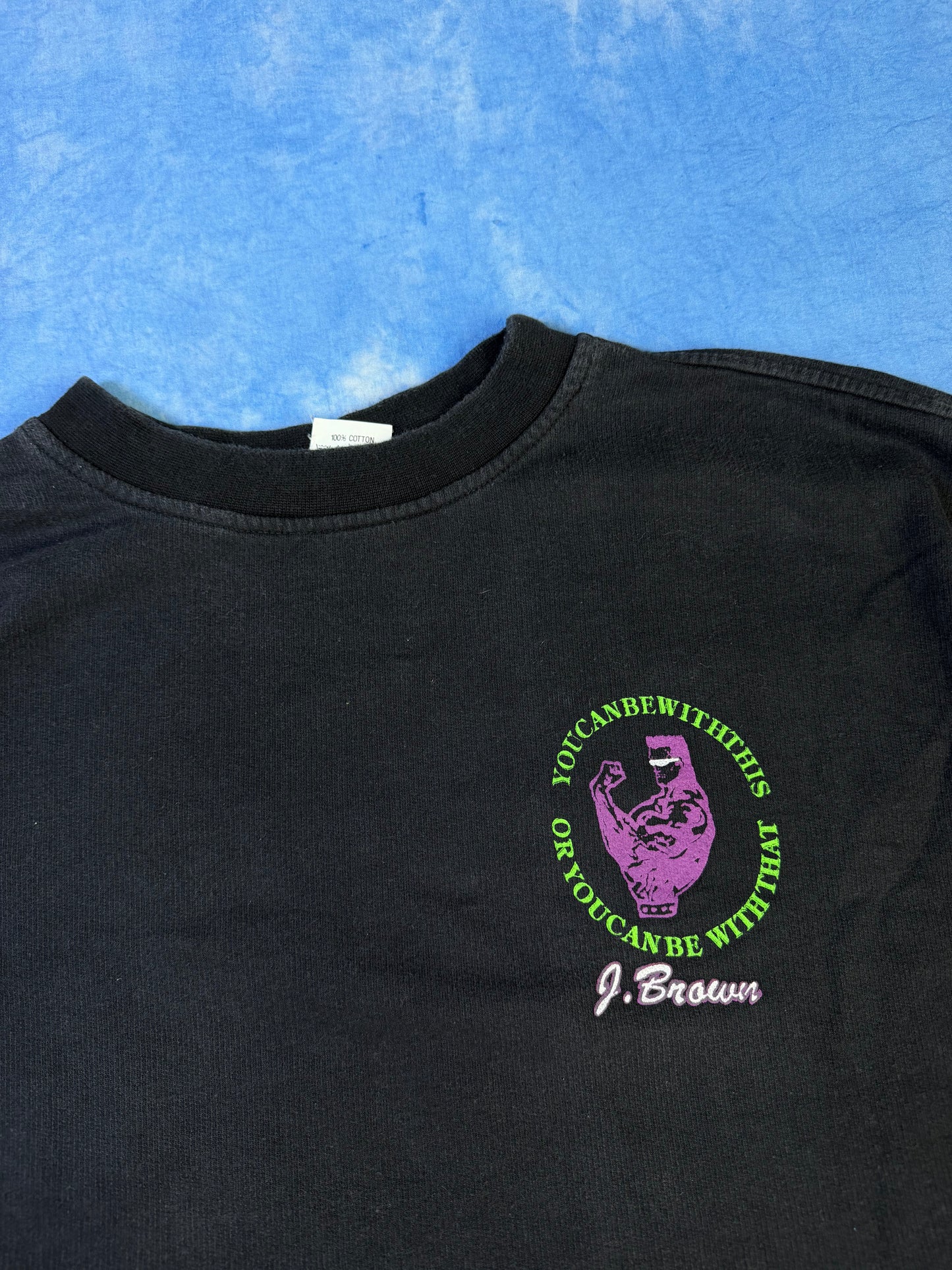 Koszulka Crop Top John Brown Golden Era Bodybuilder 90s XL