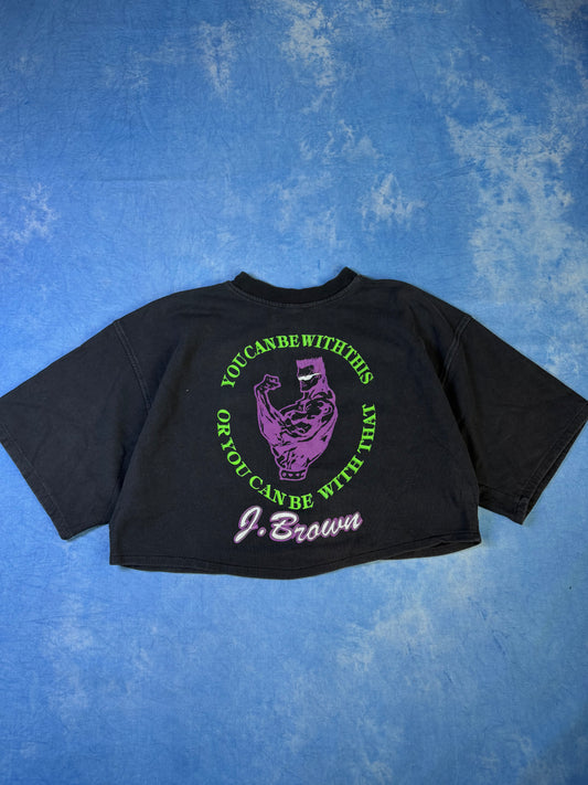 Koszulka Crop Top John Brown Golden Era Bodybuilder 90s XL