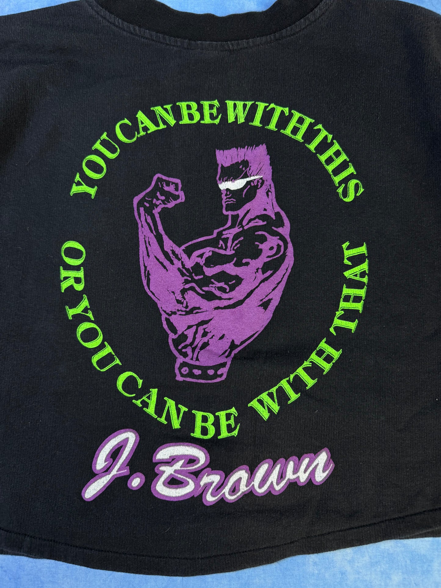 Koszulka Crop Top John Brown Golden Era Bodybuilder 90s XL