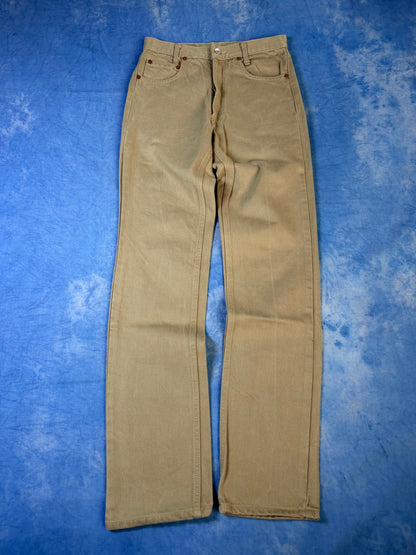 Jeansy Beżowe Levi's 501 Made in USA 1993 XS