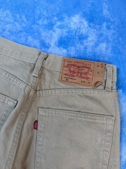 Jeansy Beżowe Levi's 501 Made in USA 1993 XS