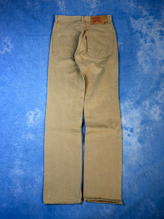 Jeansy Beżowe Levi's 501 Made in USA 1993 XS