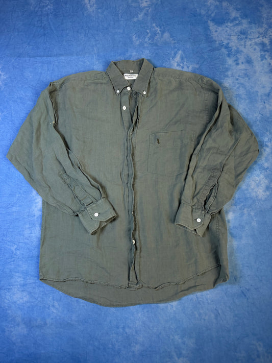 Koszula Lniana Yves Saint Laurent 90s M/L
