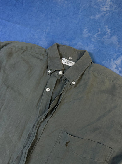 Koszula Lniana Yves Saint Laurent 90s M/L