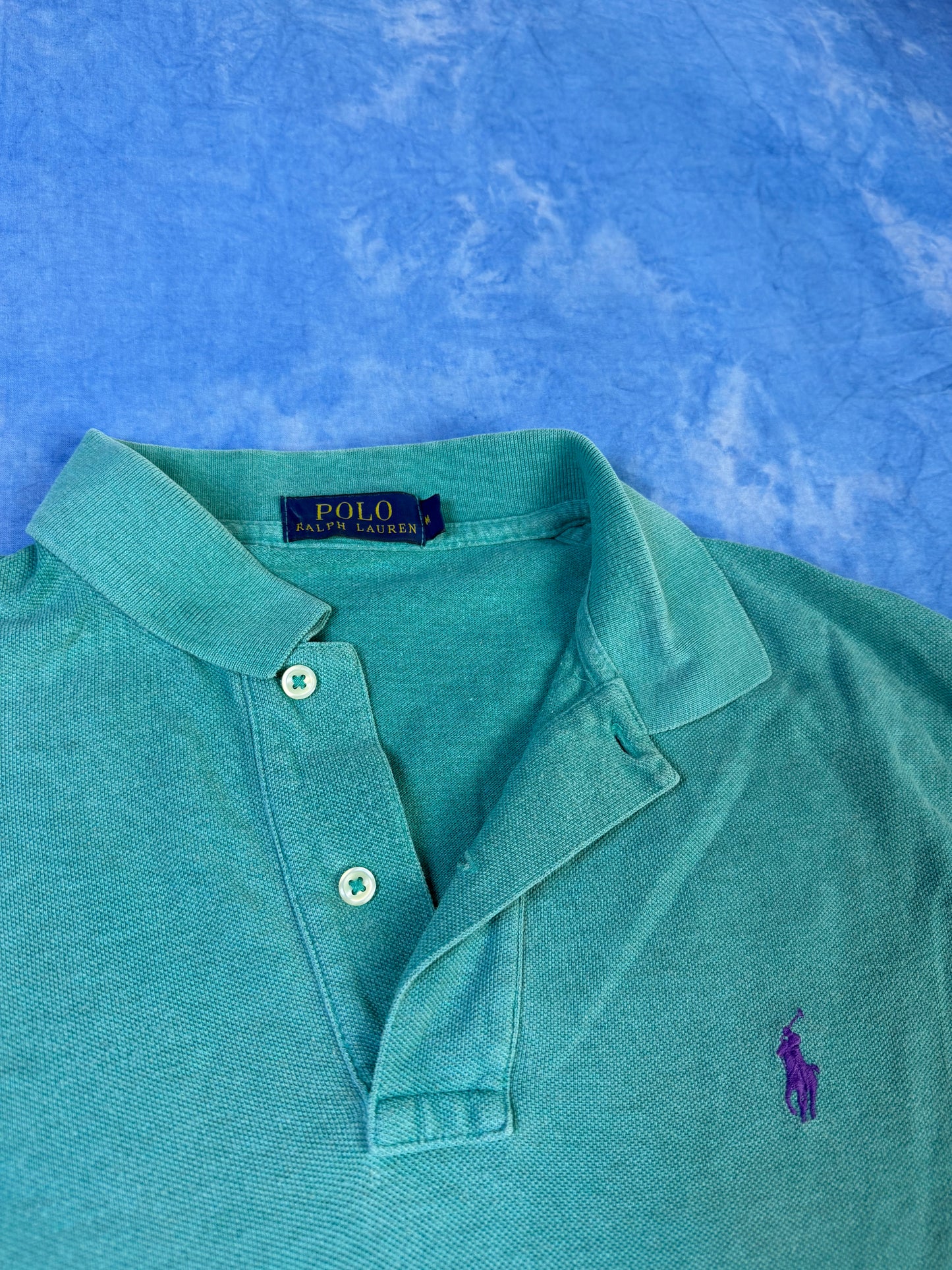 Koszulka Polo Ralph Lauren Turkusowa 2000s M