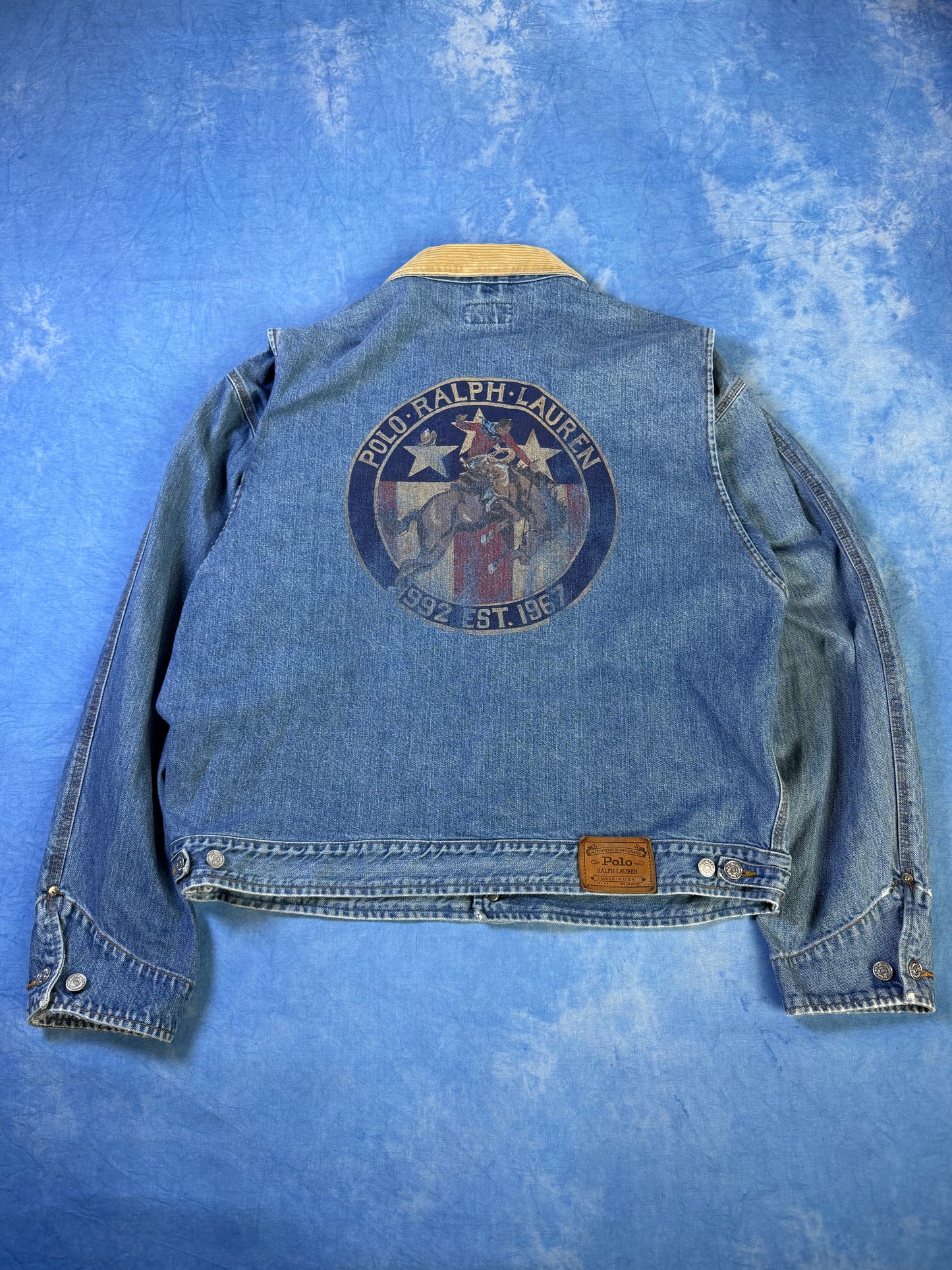 Kurtka Jeansowa Polo Ralph Lauren Rodeo 1992 Made in USA XL