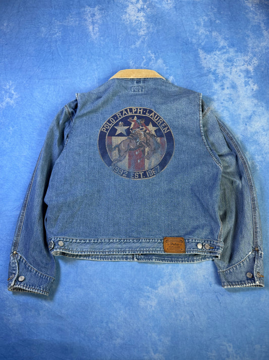 Kurtka Jeansowa Polo Ralph Lauren Rodeo 1992 Made in USA XL