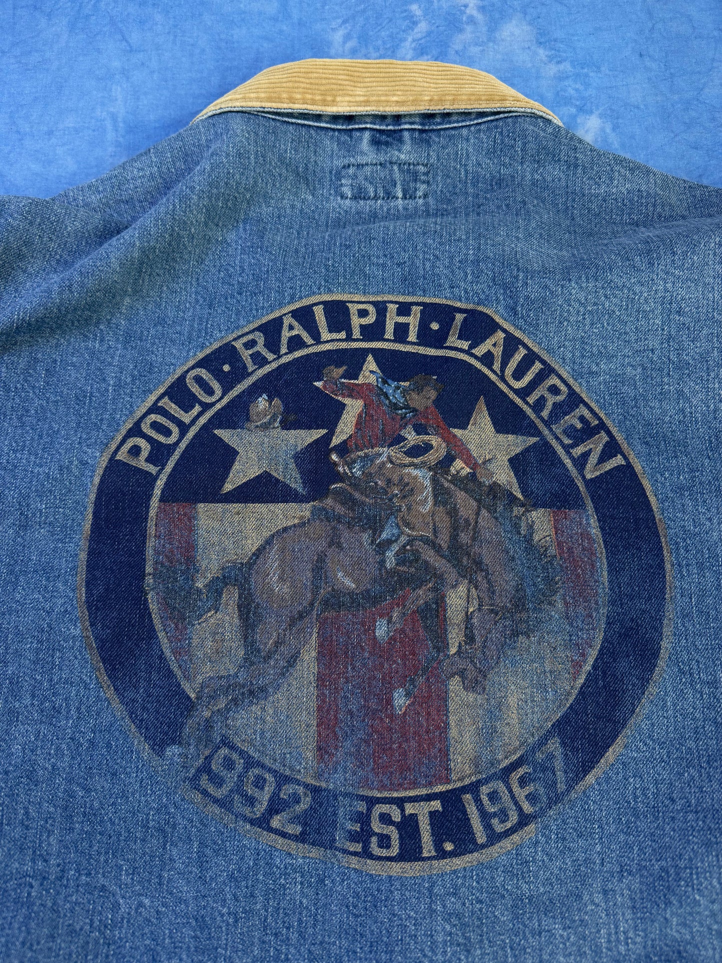 Kurtka Jeansowa Polo Ralph Lauren Rodeo 1992 Made in USA XL