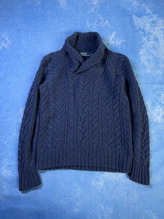 Sweterek z Kołnierzem Polo Ralph Lauren Merino Angora 90s S