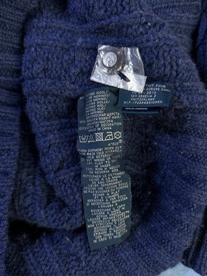 Sweterek z Kołnierzem Polo Ralph Lauren Merino Angora 90s S