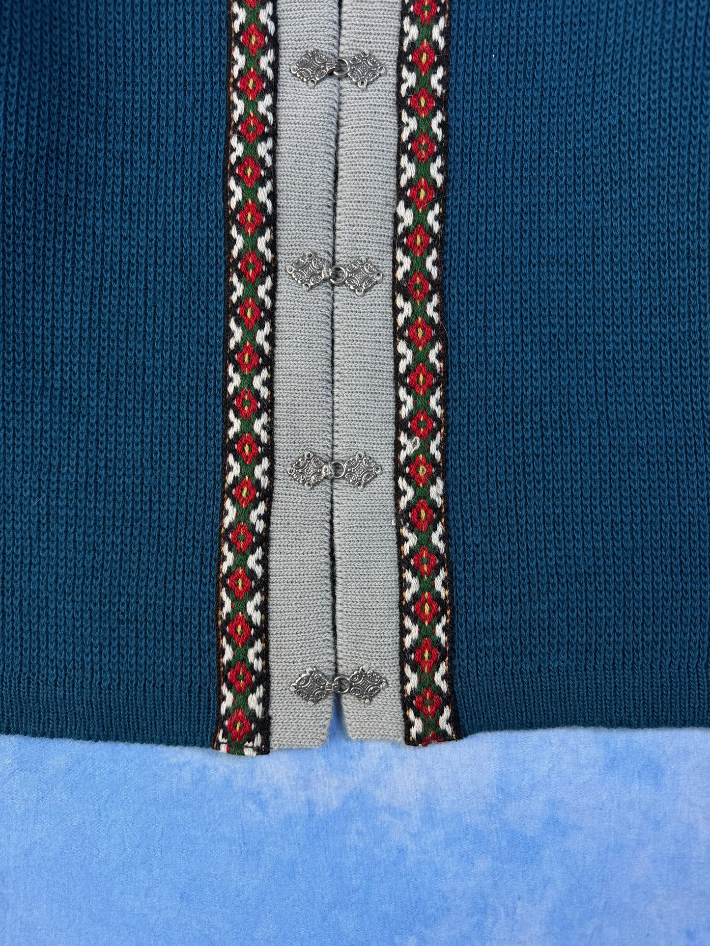 Scandinavian Wool Cardigan Made in Norway 90s L