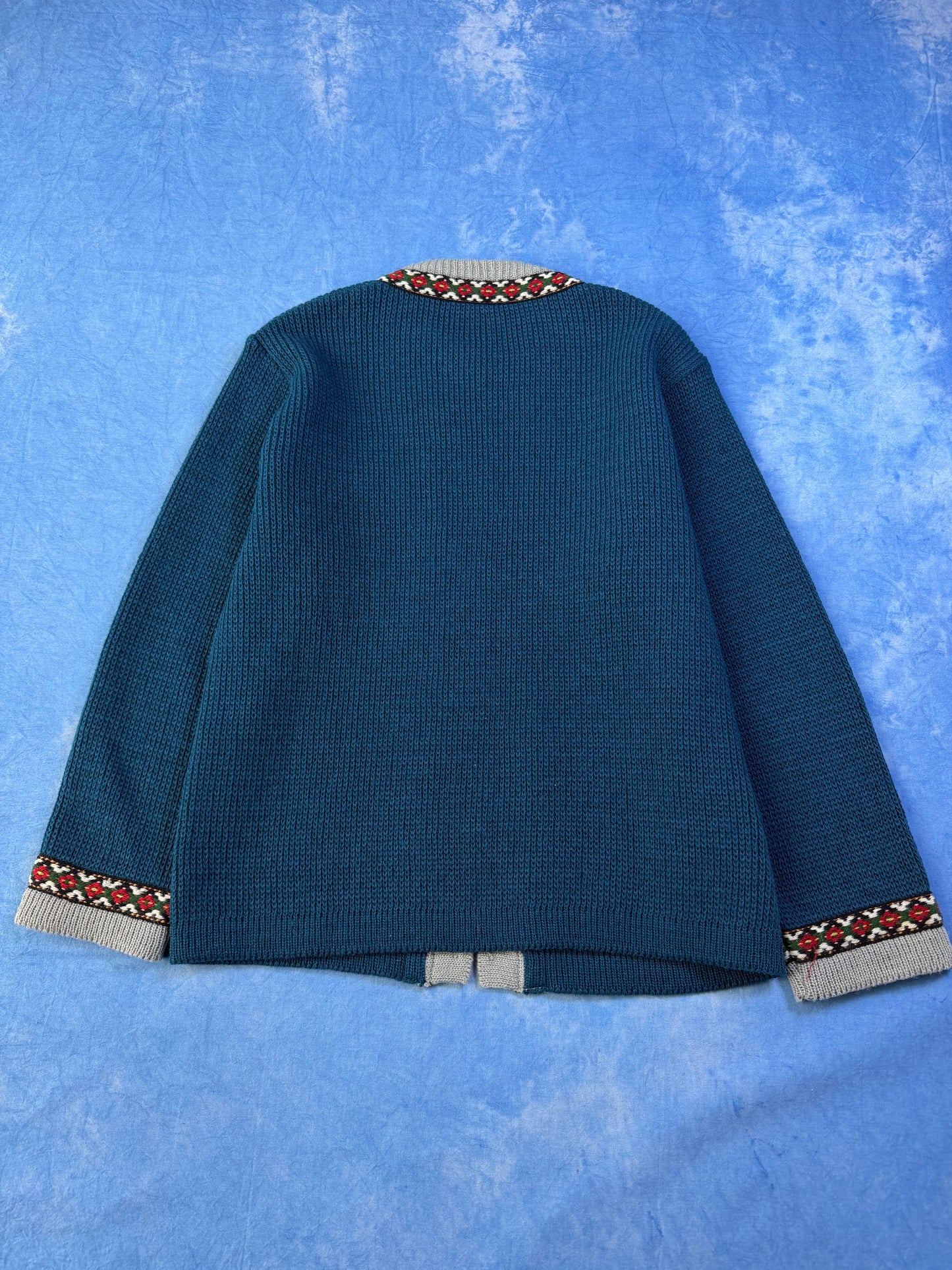 Scandinavian Wool Cardigan Made in Norway 90s L