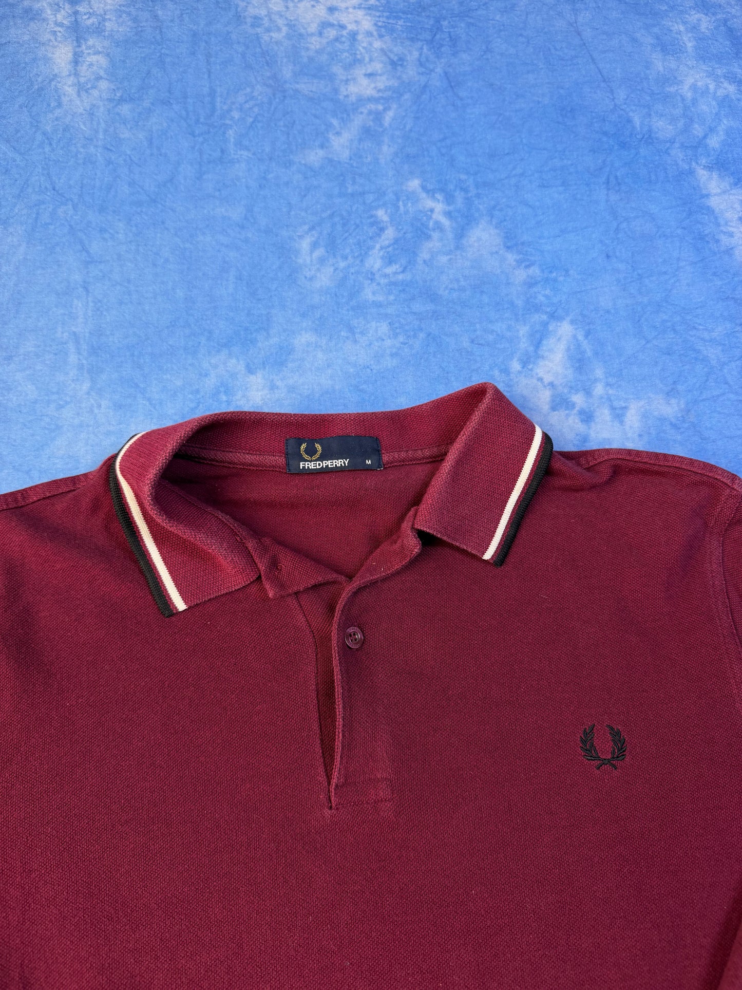 Koszulka Longsleeve Polo Fred Perry Burgundowa M