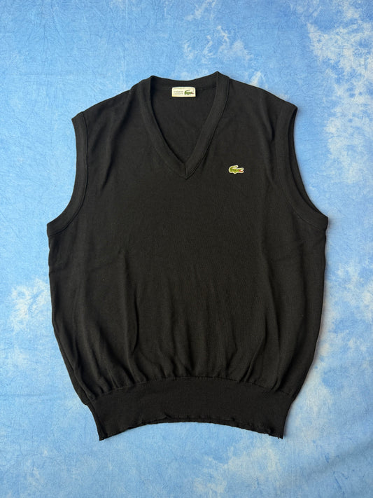 Wełniana Kamizelka Swetrowa Lacoste Made in Fracne 90s XL/XXL