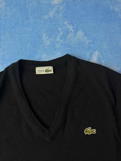 Wełniana Kamizelka Swetrowa Lacoste Made in Fracne 90s XL/XXL