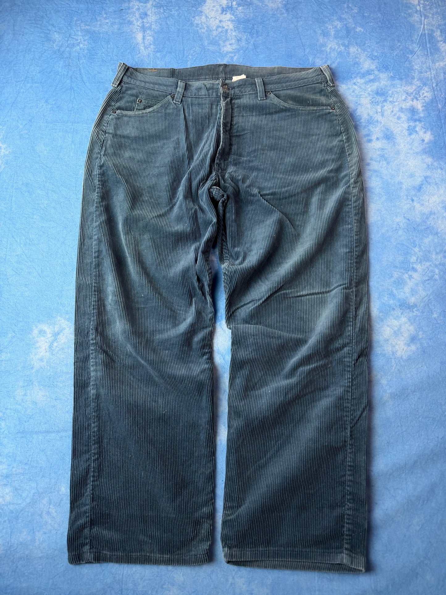 Spodnie Sztruksowe Levi's 565 Ocean Blue Made in USA 1997 XL