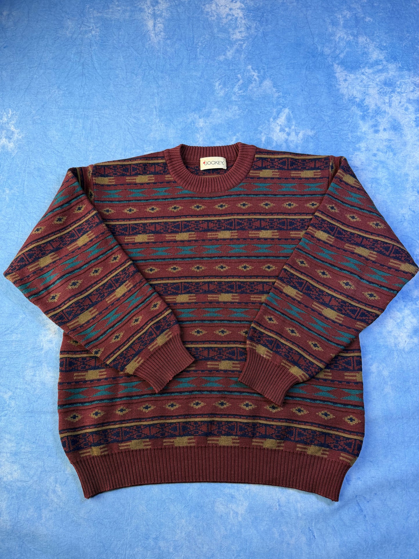 Sweterek z Wełną Jockey 90s L