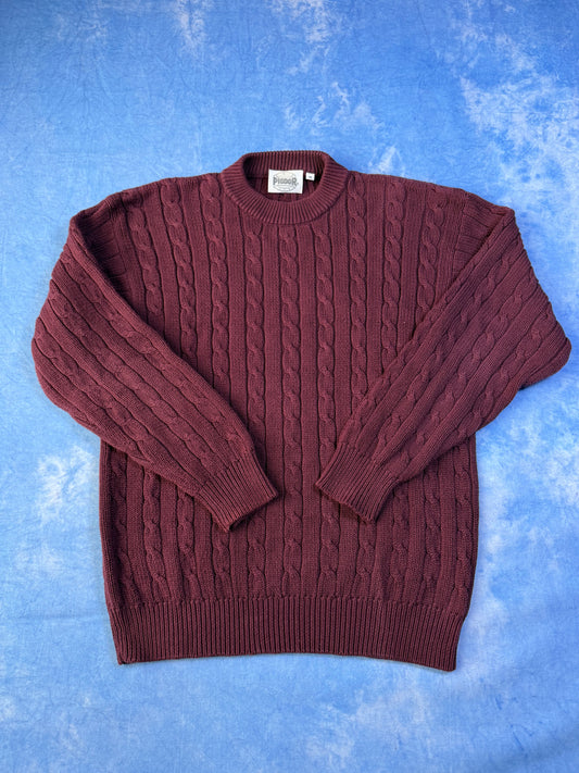 90s Cotton Cable Knit Sweater M