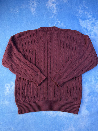Sweterek Warkocz Bawełniany 90s M