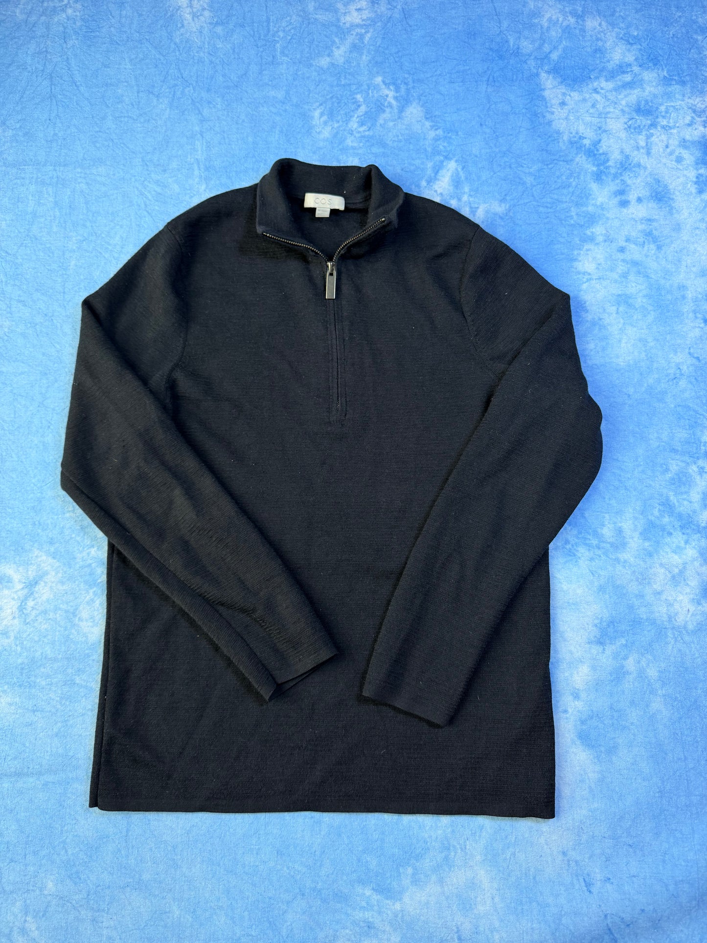Damski Sweterek Quarter Zip Wełniany COS S