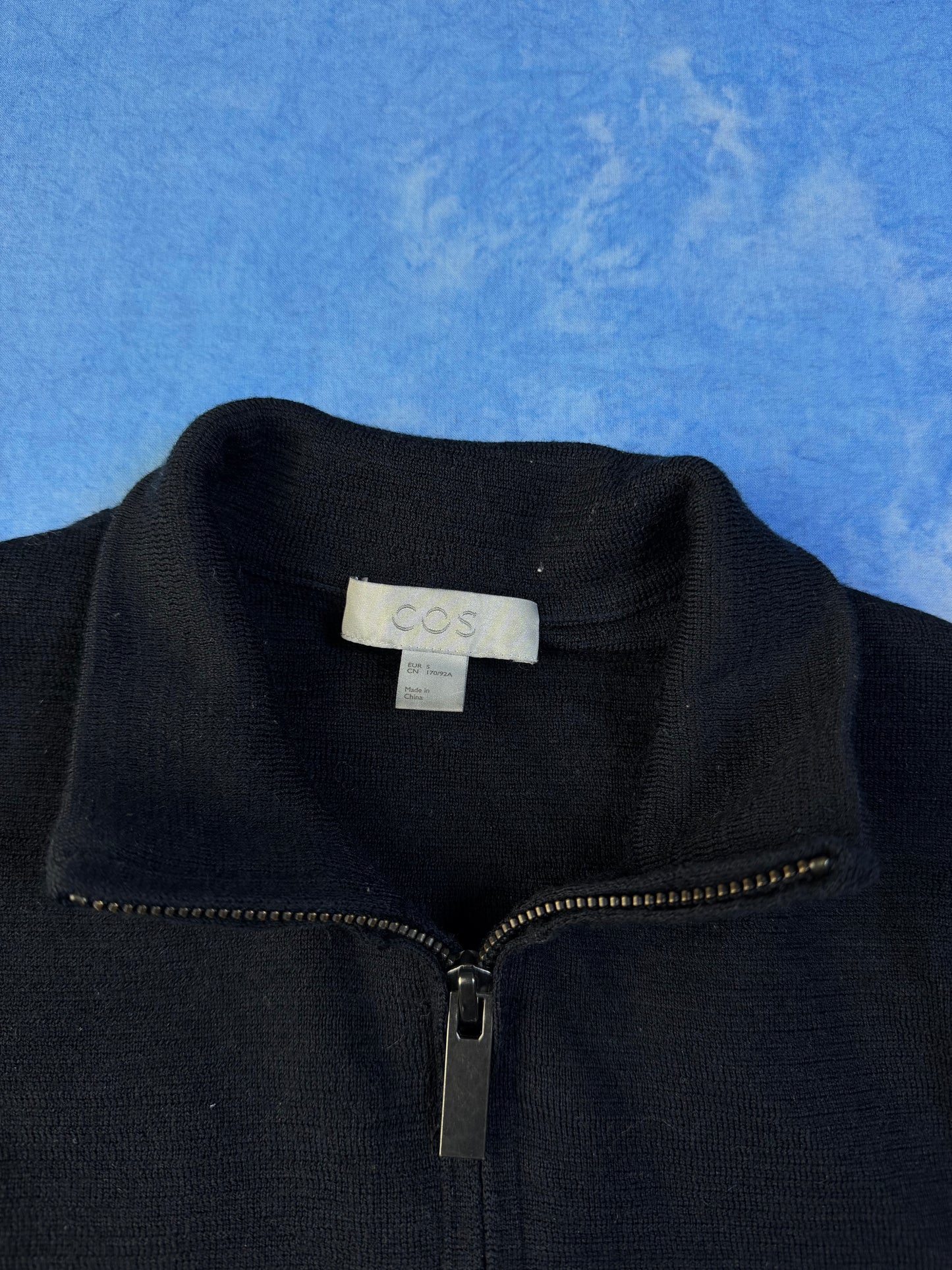 Damski Sweterek Quarter Zip Wełniany COS S