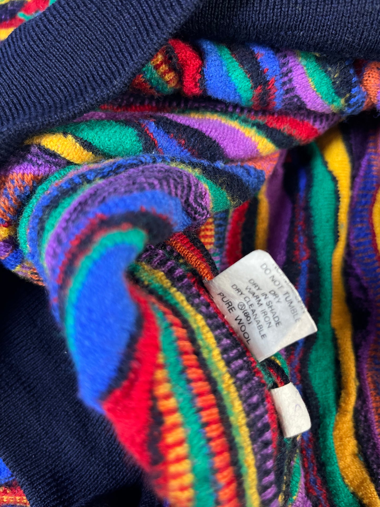 Sweterek Kolorowy Wełniany Purely Australian 90s S/M