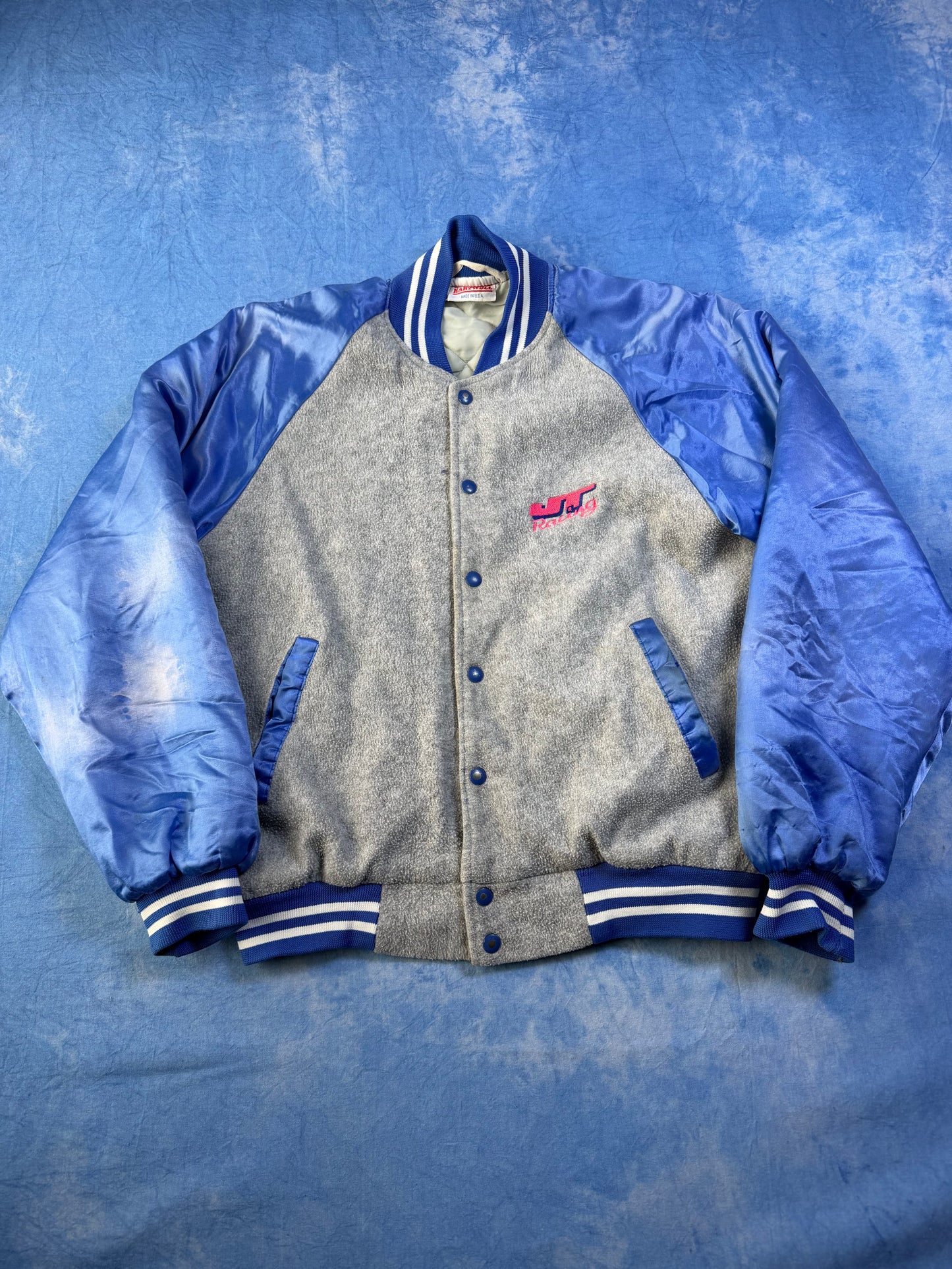 Hartwell x JT Racing "Bad Bones" Varsity Jacket Made in USA 80s/90s L