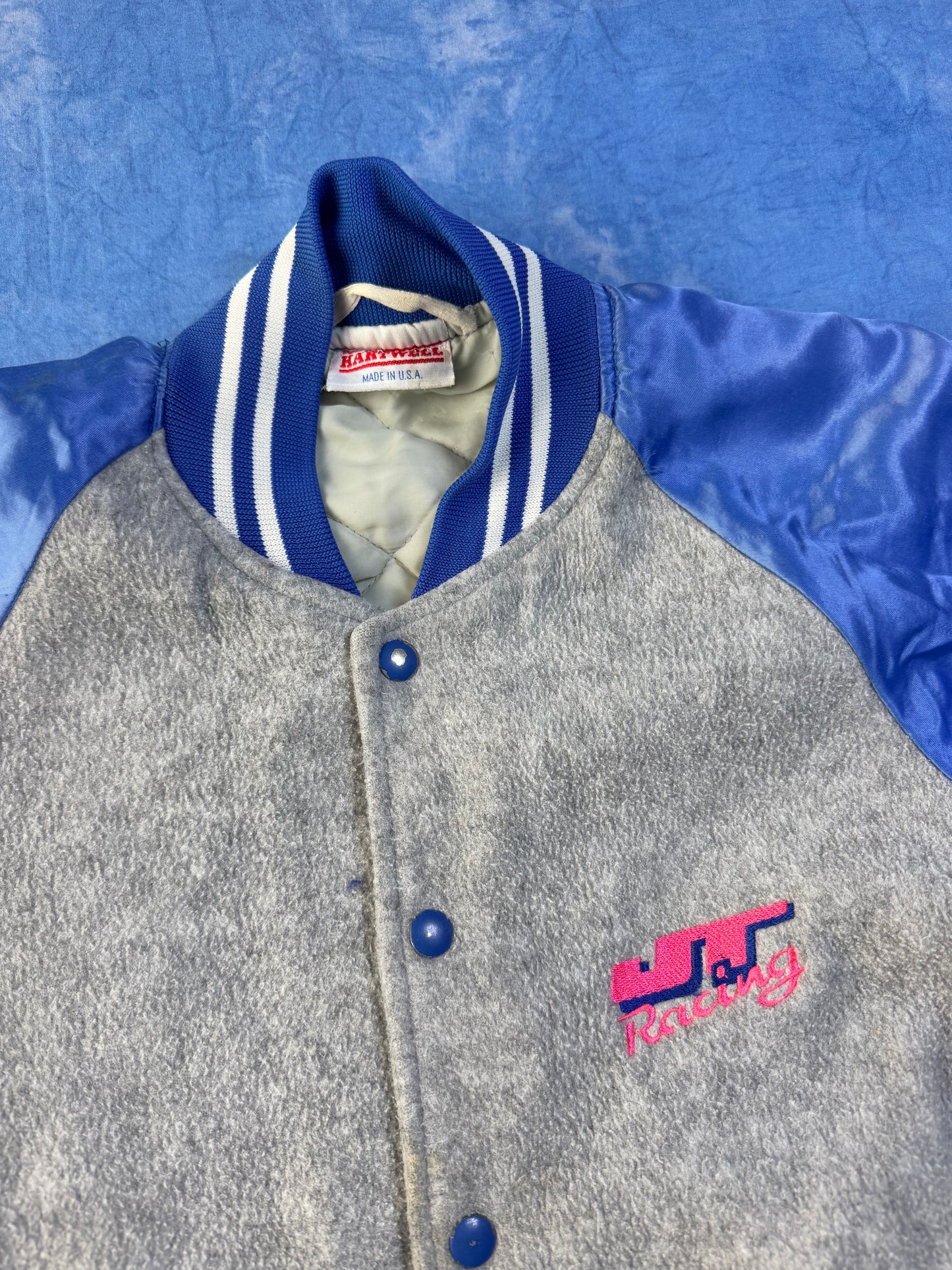 Hartwell x JT Racing "Bad Bones" Varsity Jacket Made in USA 80s/90s L