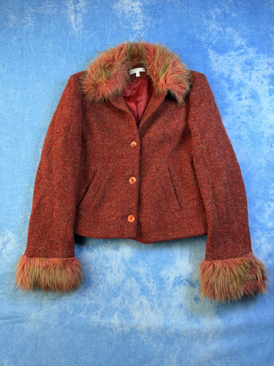 Lekka Kurtka Wełniana Kookai 2000s S/M