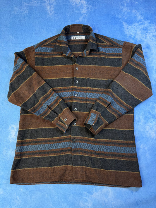 C&A 90s Striped Wool Shirt XL