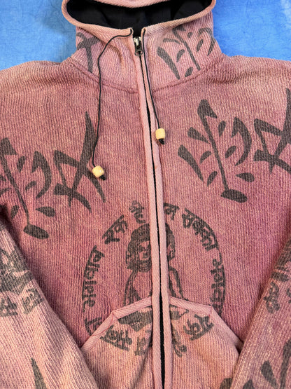 Bluza Ocieplana z Kaputrem Hand Made in Nepal 90s XL