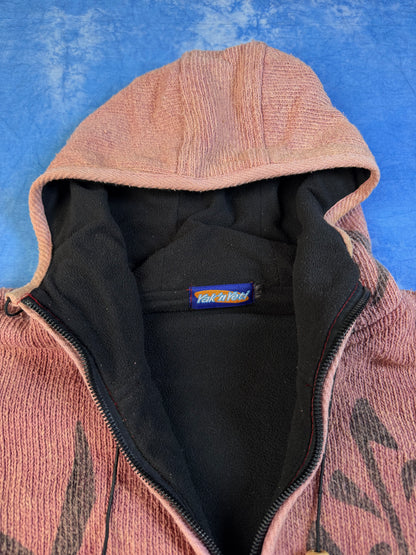 Bluza Ocieplana z Kaputrem Hand Made in Nepal 90s XL