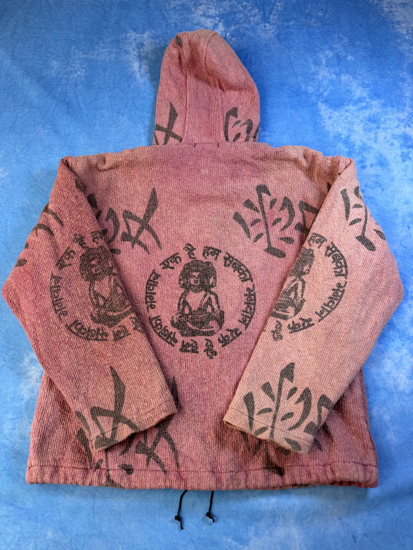 Bluza Ocieplana z Kaputrem Hand Made in Nepal 90s XL