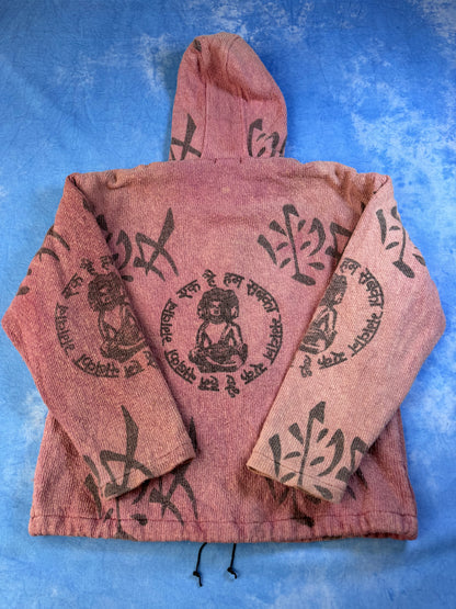 Bluza Ocieplana z Kaputrem Hand Made in Nepal 90s XL