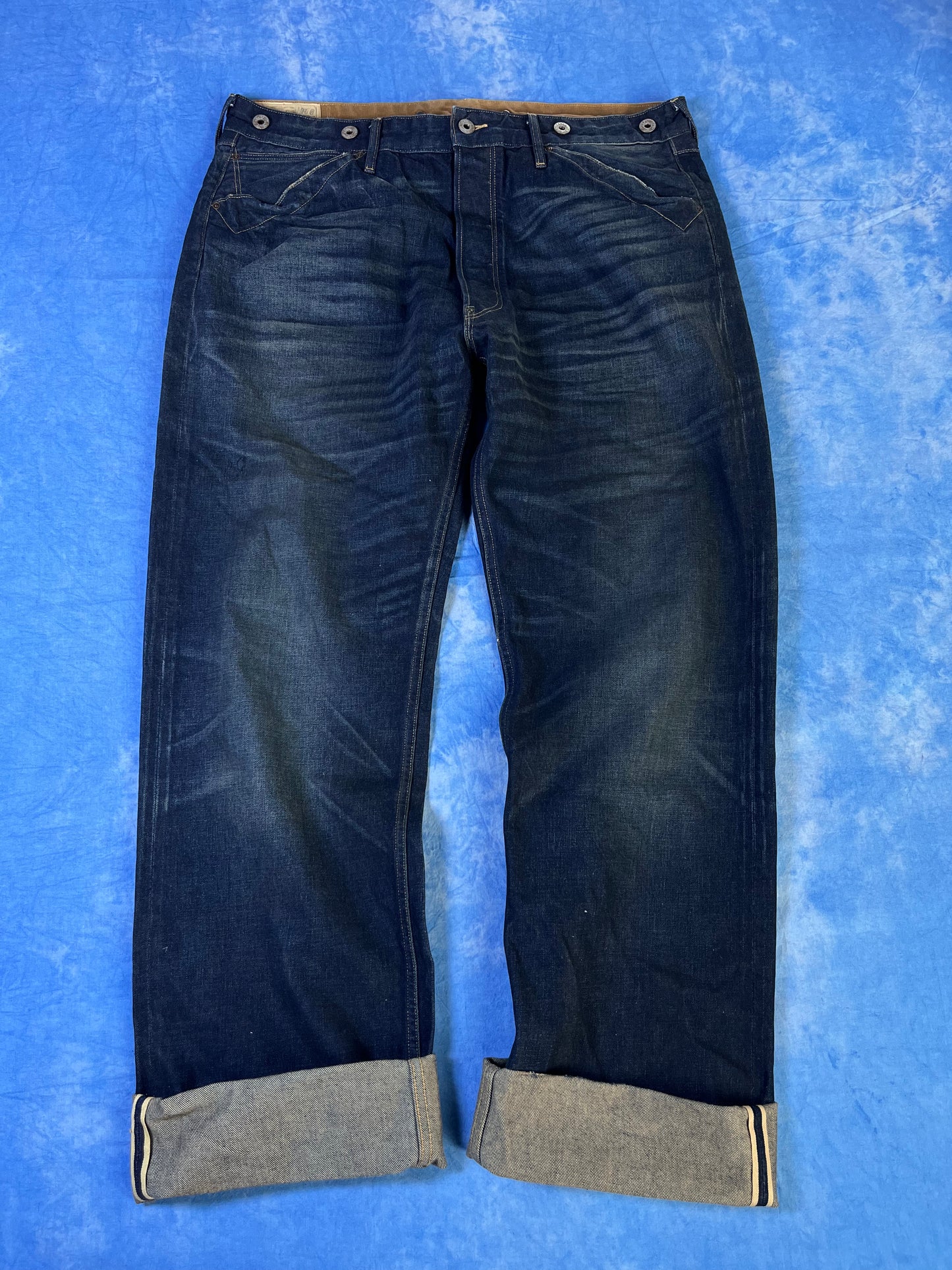 Jeansy Selvedge Rising Sun & Co Blacksmith Hand Made in USA XL