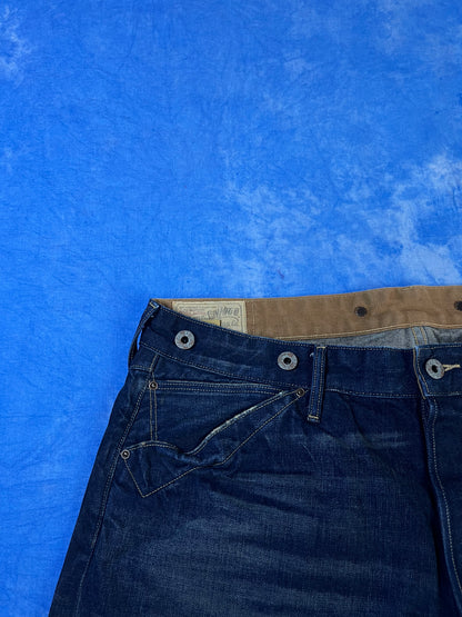 Jeansy Selvedge Rising Sun & Co Blacksmith Hand Made in USA XL