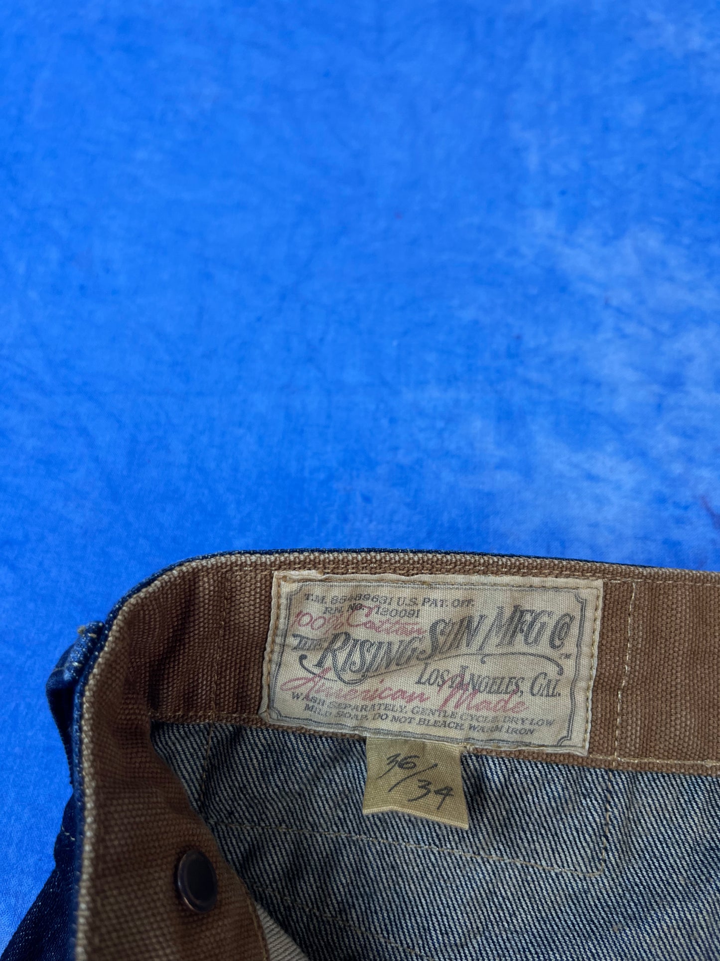 Jeansy Selvedge Rising Sun & Co Blacksmith Hand Made in USA XL